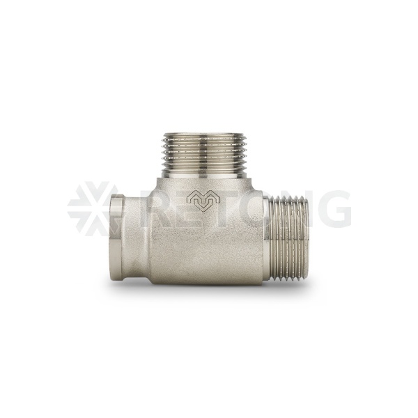 Тройник Varmega НР-НР-ВР переходной 3/4" x 3/4" x 1/2", никелированный