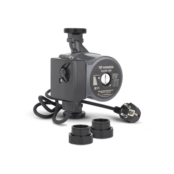 Насос циркуляционный Varmega VMCP01 Basic 25/60 180, VMCP01-25601802, с гайками