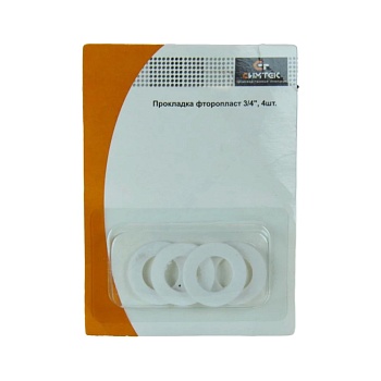 Прокладка фторопласт Ф-4 Ду25 (1") 30х19мм h=2мм 4шт блистер Симтек 10-0025