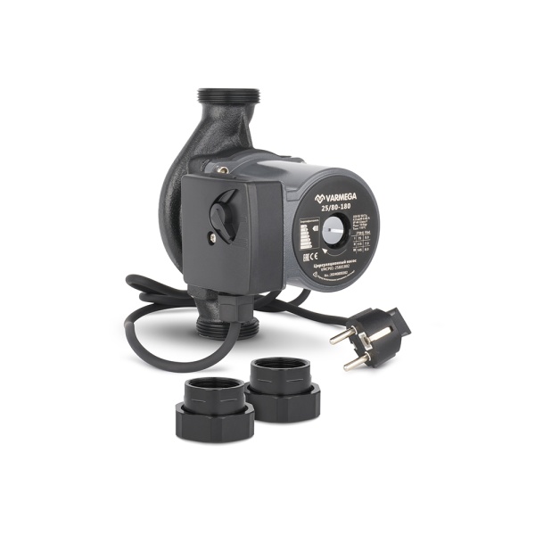 Насос циркуляционный Varmega VMCP01 Basic 25/80 180, VMCP01-25801802, с гайками