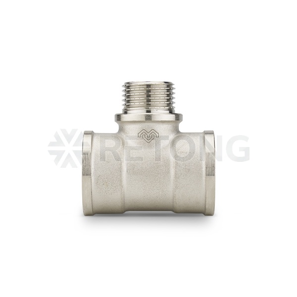 Тройник Varmega ВР-НР-ВР переходной 3/4" x 1/2" x 3/4", никелированный