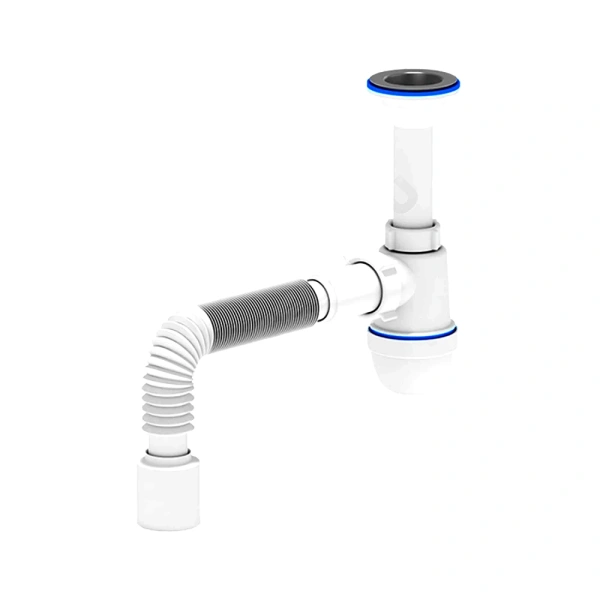 Сифон умыв/мойка бут лит/вып 1 1/2"x40 гофр 40х50 нерж/сетка Ани АНИ Пласт C0510