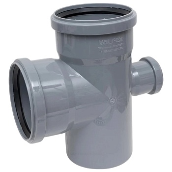 Крестовина PP-H 1-пл сер б/н Дн110х110х50х87,5гр в/к BASE VALFEX 27211115