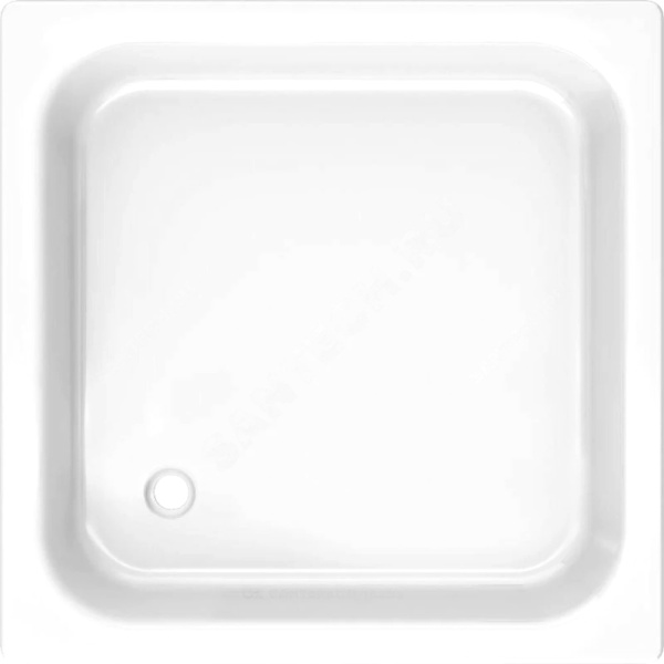 Поддон чуг 80х80 квадр бел б/к Selena .