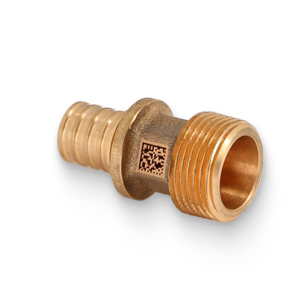 Муфта PE-X бр аксиал Дн20х3/4" НР RX+ Рехау 14563153001