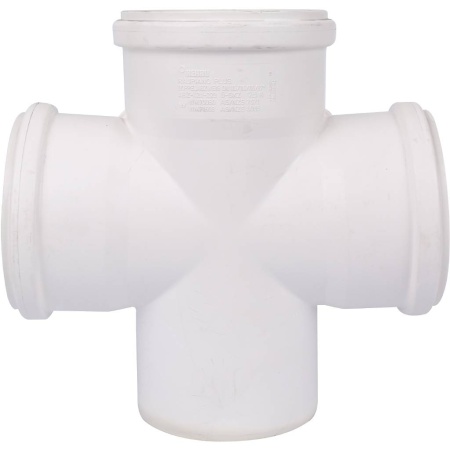 Крестовина PP-H 1-пл бел б/ш Дн110х110х110х87гр в/к RAUPIANO Rehau 11215541001