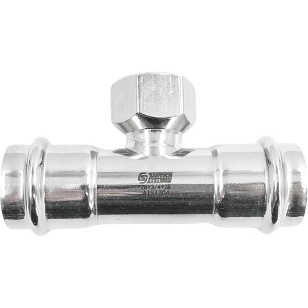 Тройник нерж AISI304 Дн42х1/2"х42 пресс/ВР FS132 SantechSystems