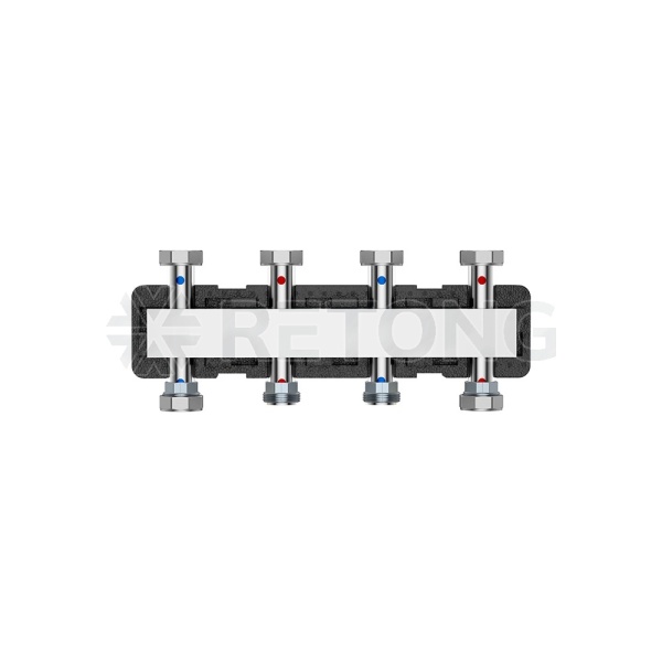 Распределительный коллектор Varmega V-Flow до 3 контуров, нержавеющая сталь, с термоизоляцией