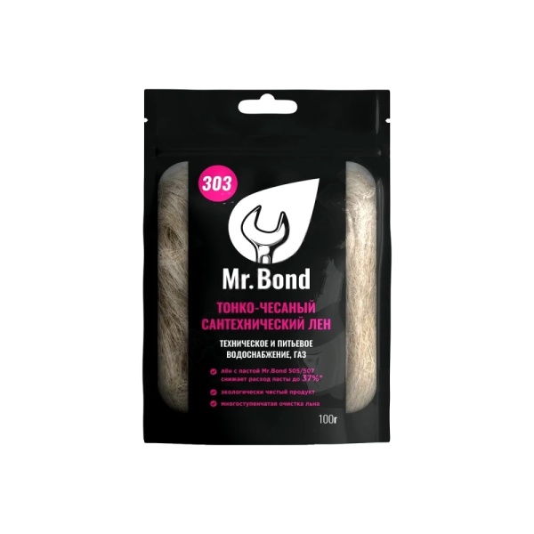 Лён сантехнический, 100 г  Mr.Bond 303 MB5030300100