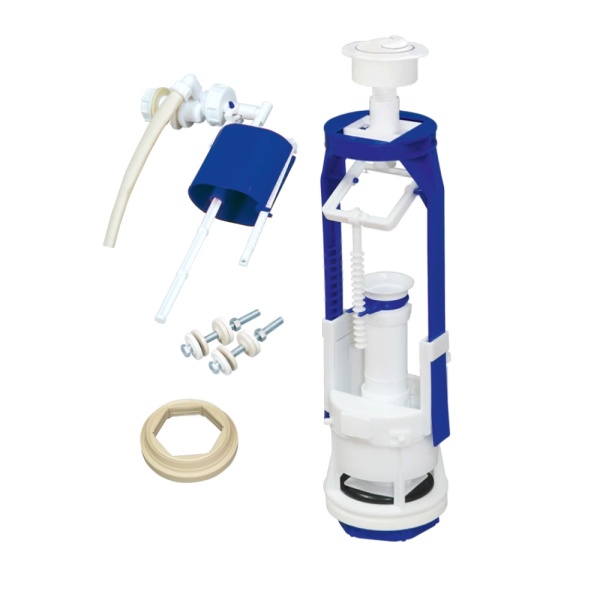 Арматура д/бачка набор 1/2" пл/ш б/под бел кноп стоп РБМ АС-16.3