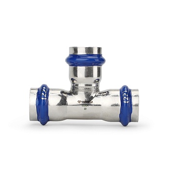 Тройник раструбный Varmega Inox Press VM718222222, 22×22×22 мм