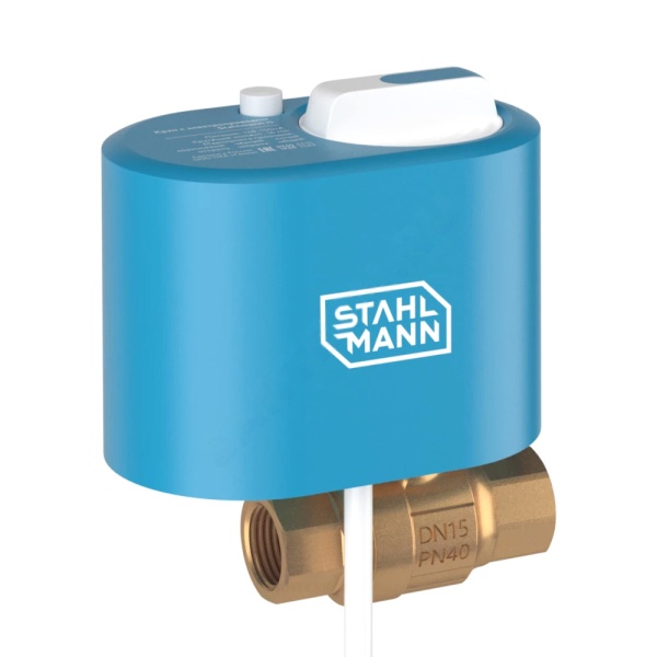 Кран Ду25 Ру40 м/м с эл/прив 12В STAHLMANN 2282754