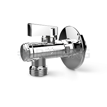 Кран шаровый угловой с фильтром для смесителей Varmega Classico VM07302 1/2"x 3/4" НР-НР, с розеткой