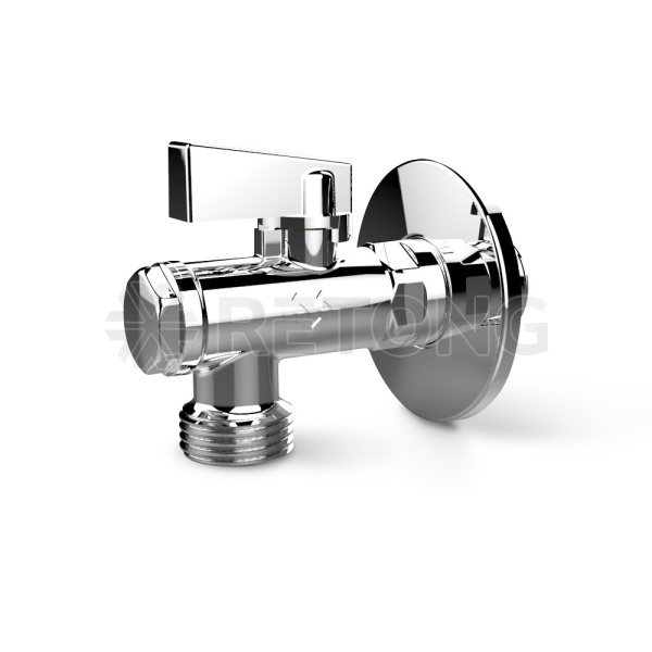 Кран шаровый угловой с фильтром для смесителей Varmega Classico VM07302 1/2"x 3/4" НР-НР, с розеткой