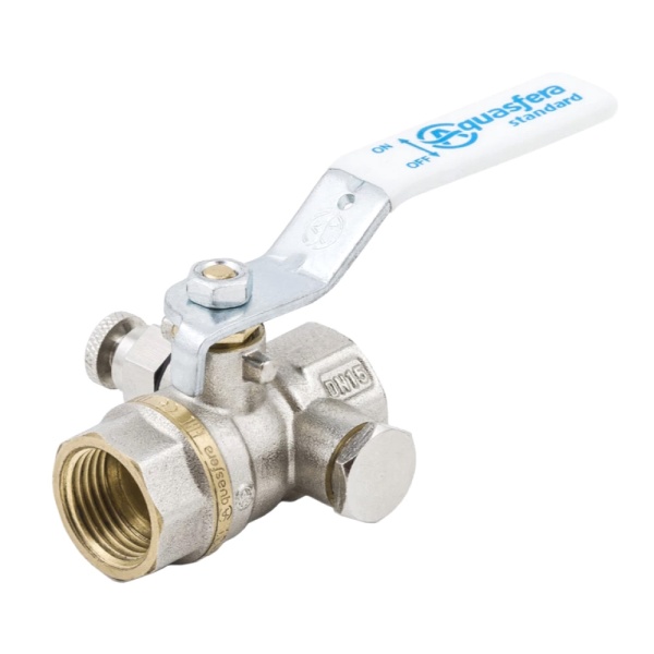 Кран шар лат спуск Standard нк Ду20 Ру30 м/м рыч с воздухоотв Aquasfera .