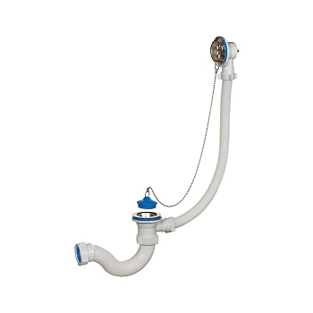 Сифон д/ванны труб проб/цеп 1 1/2"x40 нерж/сетка Орио А-4008