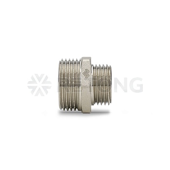 Ниппель Varmega переходной 1 1/2" x 1", никелированный