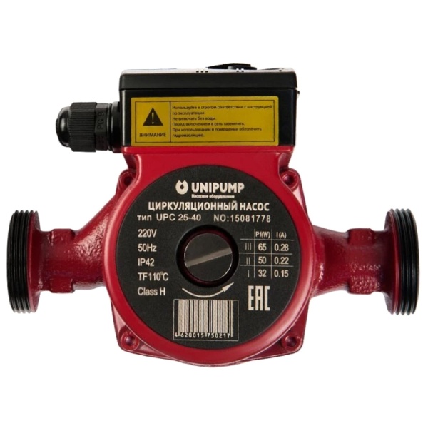 Насос циркул UPC 25-60 180 PN10 230В в/к Unipump 50058