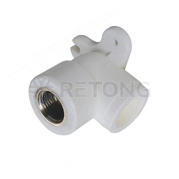 Угольник PP-R бел комб Дн25х3/4" ВР с креплением PRO VALFEX 10120125-PRO