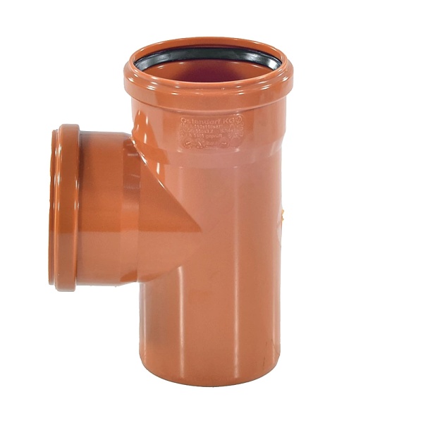 Тройник НПВХ кор б/н Дн200х200х87гр в/к KGEA Ostendorf 223400