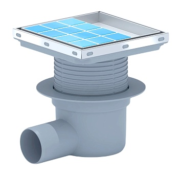 Трап рег гор/вып Дн50 нерж/реш 150х150 АНИ Пласт TA5812