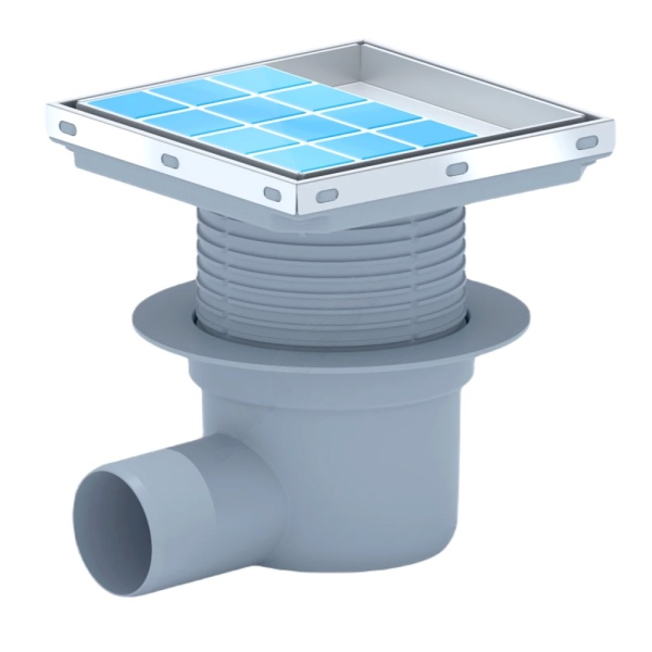 Трап рег гор/вып Дн50 нерж/реш 150х150 АНИ Пласт TA5812