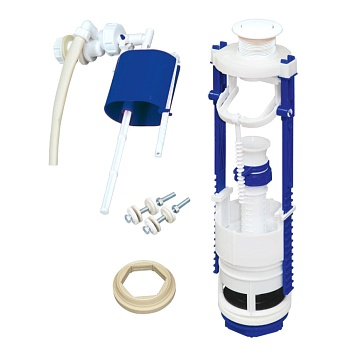 Арматура д/бачка набор 1/2" пл/ш б/под бел кноп 1реж РБМ АС-16.2