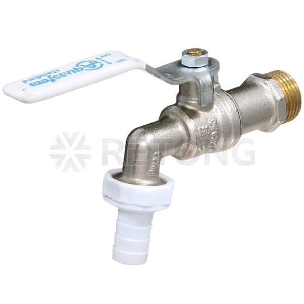 Кран шар водоразб лат нк 1119 Ду20 Ру16 р/штуц рыч Aquasfera Standard 1119-02