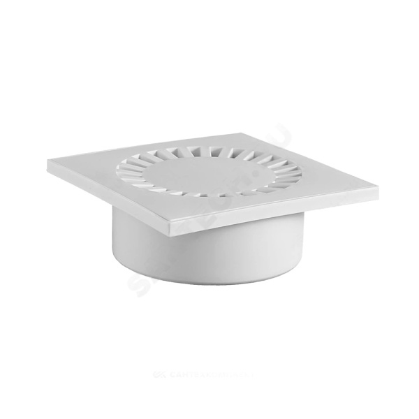 Трап нерег верт/вып гидр/затв Дн50 пласт/реш 150х150 Орио ТО-2115