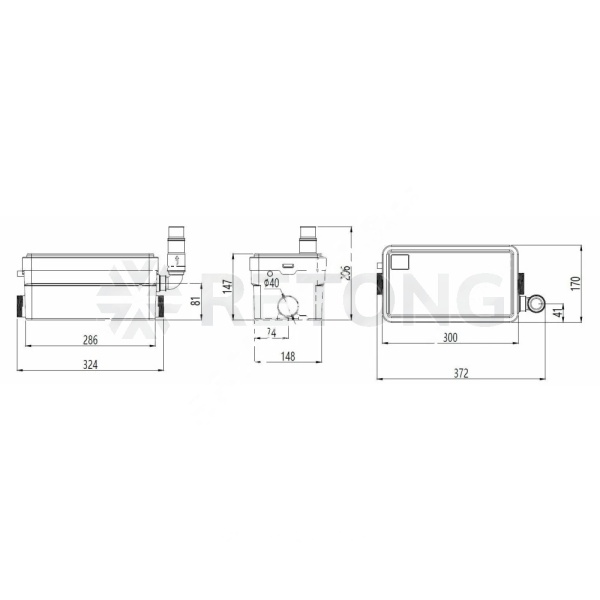 Установка канализационная SANIVORT 255 М(9м) 230В Unipump 60403
