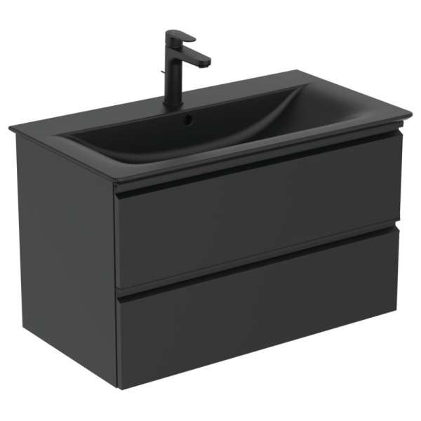 Тумба TESI п/умыв 60 черн мат Ideal Standard T0050ZT