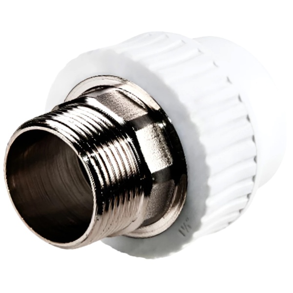 Муфта PP-R бел комб Дн75х2 1/2" НР п/ключ РосТурПласт 28189