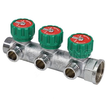 Коллектор лат клап рег 3/4" м/р 3в 1/2" ПУ н/р 45мм M110 SantechSystems