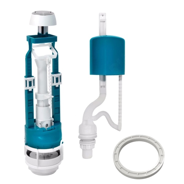 Арматура д/бачка набор 1/2" пл/ш н/под хр кноп 1реж Инкоэр АС3 И-СБкпм-НпрРФ-А-В