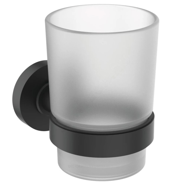 Стакан IOM с держат черн мат Ideal Standard A9120XG