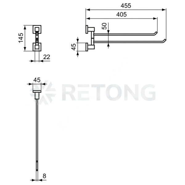 Полотенцедержатель IOM Square хром Ideal Standard E2200AA