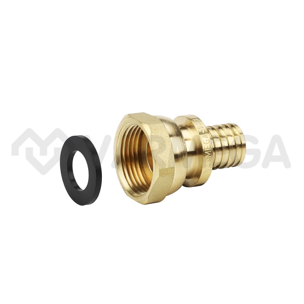 Муфта переходная (переходник) с накидной гайкой Varmega Slide-fit VM51813, 20х1/2", латунная