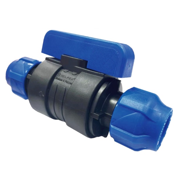 Кран шар компресс ПЭ Дн50х50 Ру16 VALFEX 121001235050