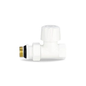 Термостатический клапан (терморегулятор) Varmega VMDV06-110404, 1/2" ВР-НР, прямой, белый