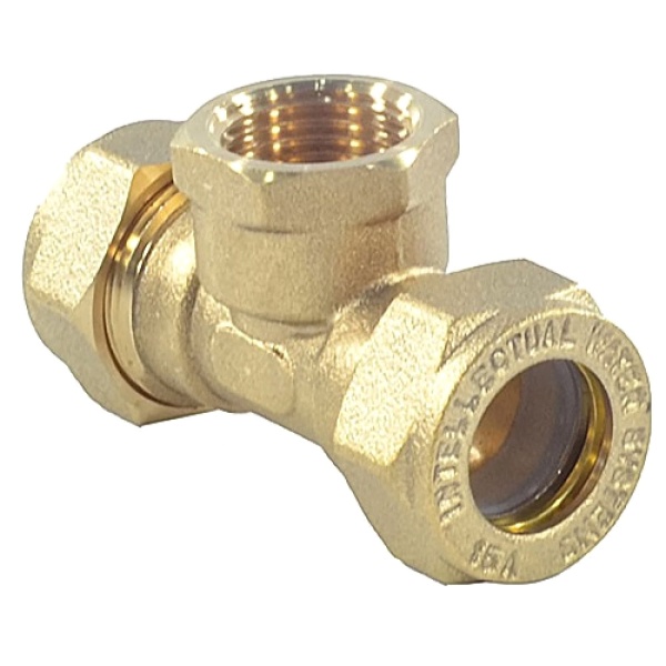 Тройник лат 25Aх1"х25 обж/м STAHLMANN STFL25000125BEF