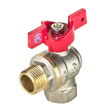 Кран шар лат 1009 Euro нк Ду15 Ру40 м/р полн угл баб Aquasfera 1009-01