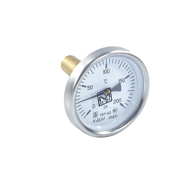 Термометр биметалл ТБП-Т 200С Дк63 L=50 G1/2" осев ЗТП Минск