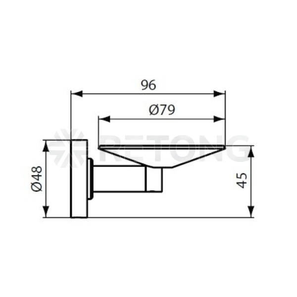 Мыльница IOM антивандальная с держат хром Ideal Standard A9129AA