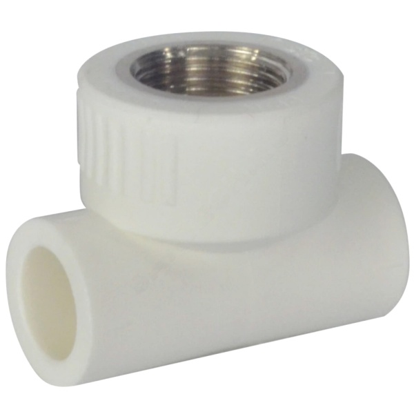 Тройник PP-R бел комб Дн20х3/4" ВР ZFPCL