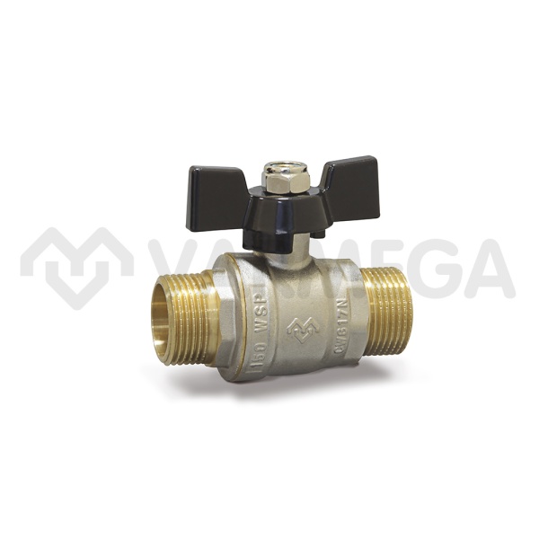 Кран шаровый Varmega Toro VM02502 3/4" НР-НР, полнопроходной, ручка-бабочка