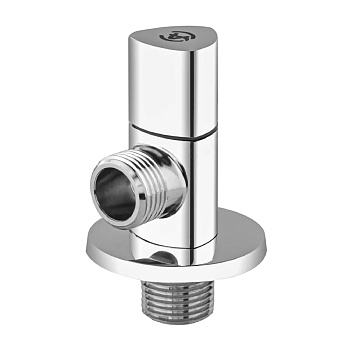 Вентиль угл лат быт с/отр G1/2"х3/4" Ру16 р/р мах треуг блистер Aquasfera 1076-12