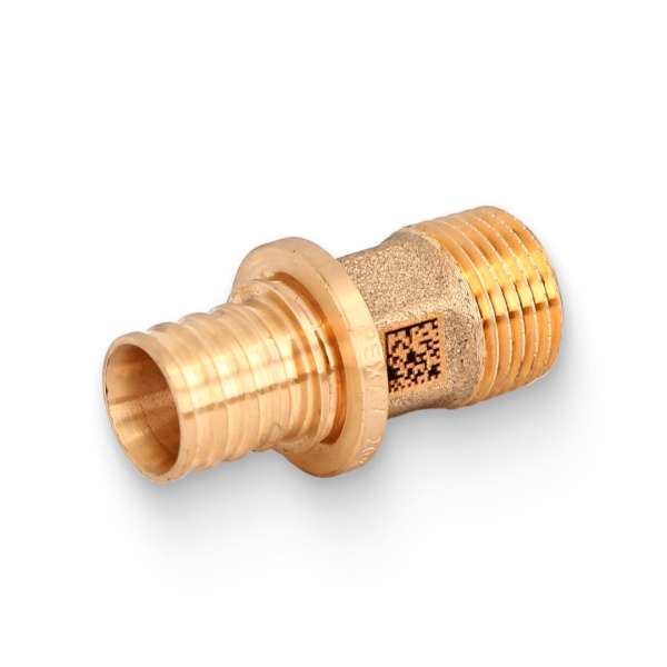 Муфта PE-X бр аксиал Дн20х1/2" НР RX+ Рехау 14563143001