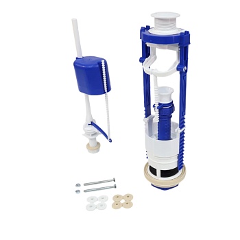 Арматура д/бачка набор 1/2" пл/ш н/под бел кноп 1реж РБМ АС-17.1