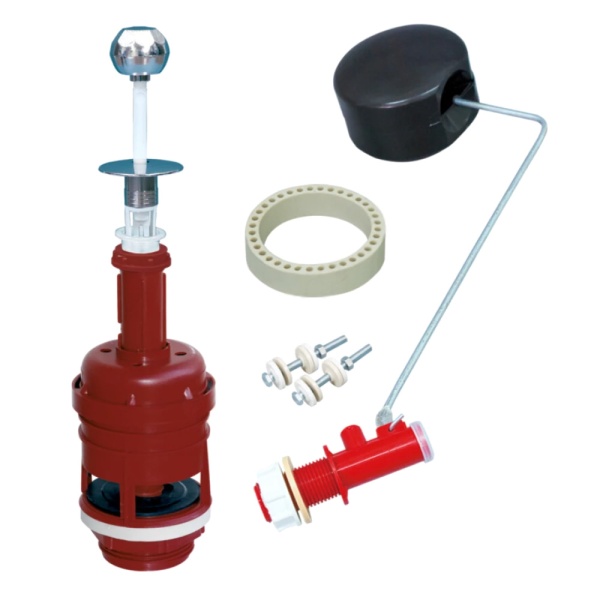 Арматура д/бачка набор 1/2" шар пл/ш б/под хр шток РБМ АС-1.1М