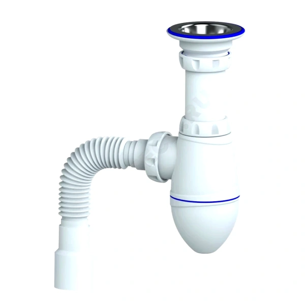 Сифон умыв бут 1 1/4"x32 гофр 32х32/40 нерж/сетка Unicorn M220